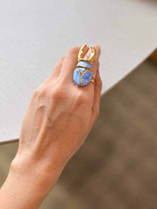 Ira Iridescent Handmade Porcelain Ring