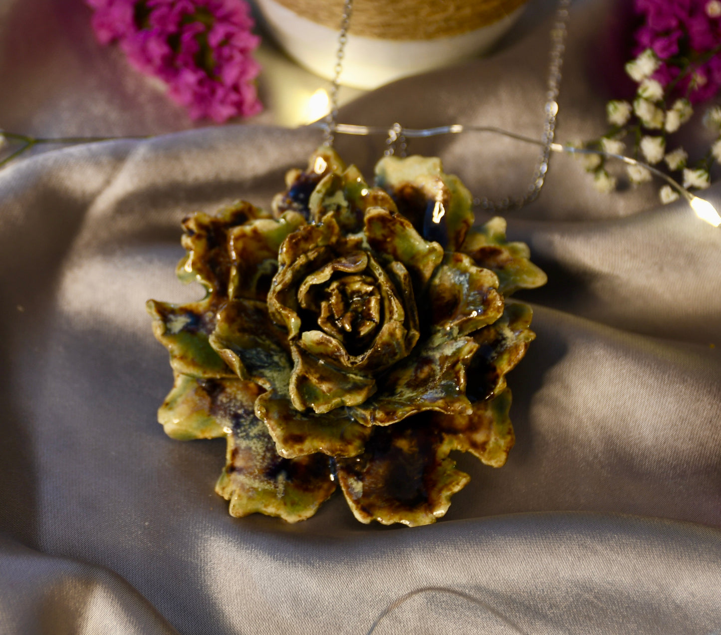 Beautifully Handcrafted Multi Colour Ceramic Necklace