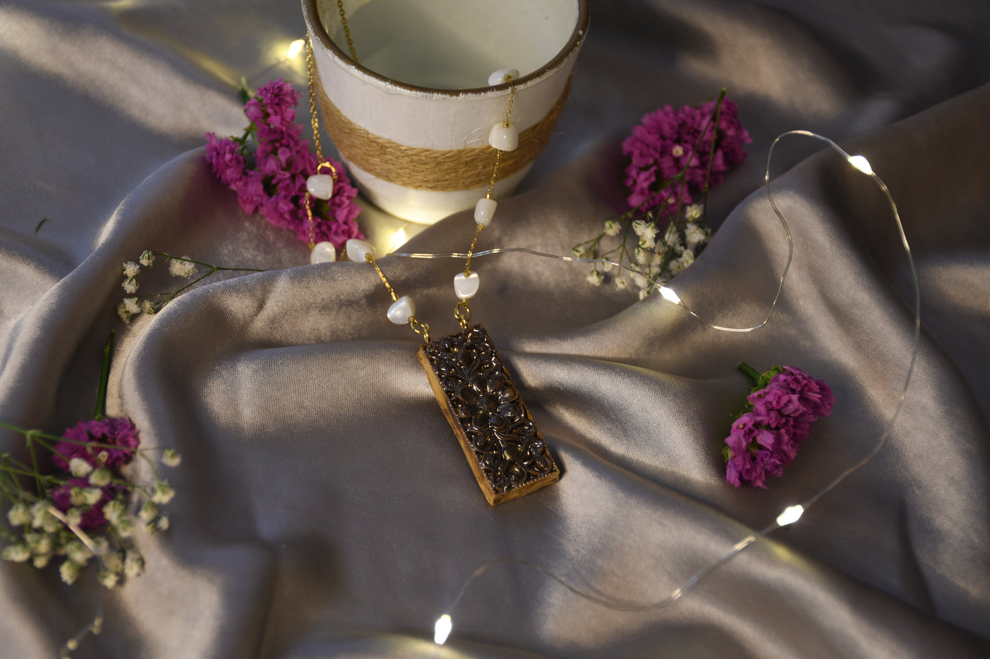 Beautifully Handcrafted Dark Bronze Necklace