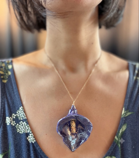 Gauri Iridescent Handmade Porcelain Necklace