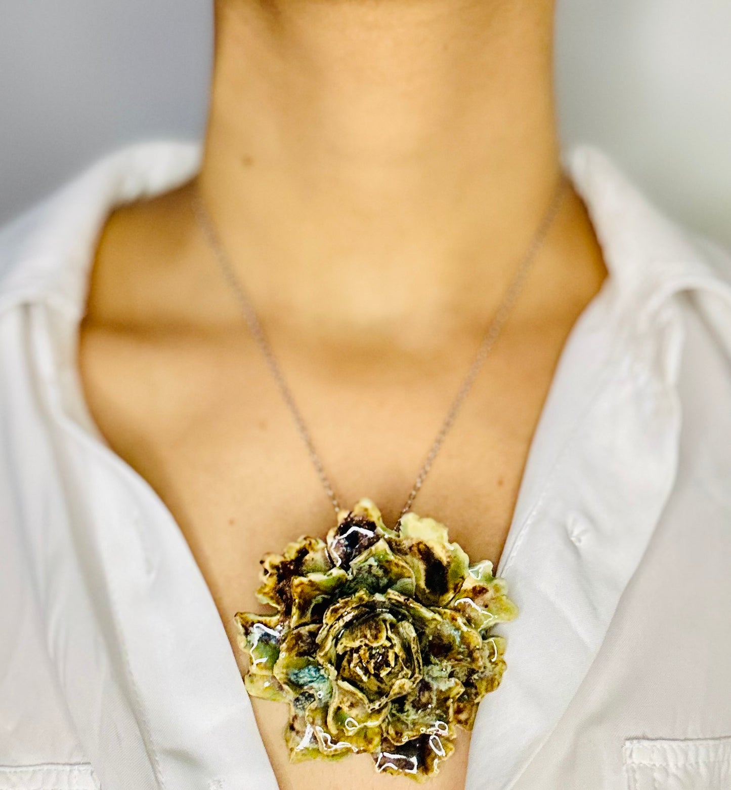 Beautifully Handcrafted Multi Colour Ceramic Necklace